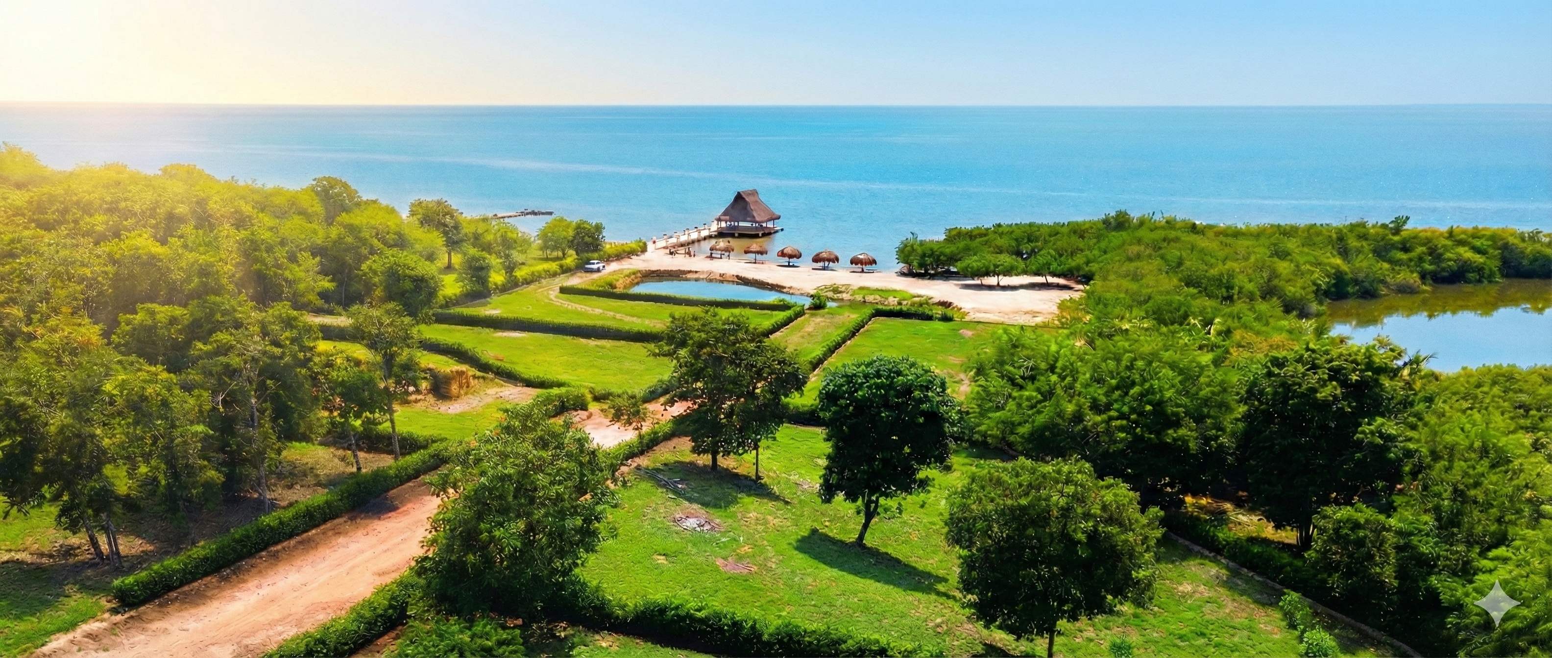 Vista aérea del desarrollo en Isla Barú